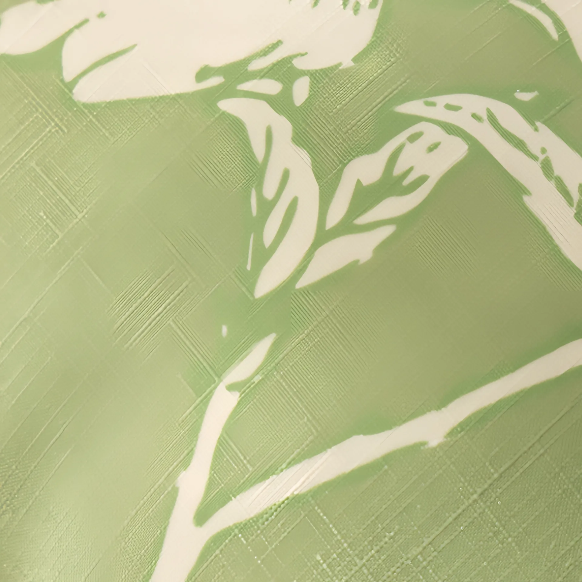 Abstract image featuring a leaf pattern in light green and white.